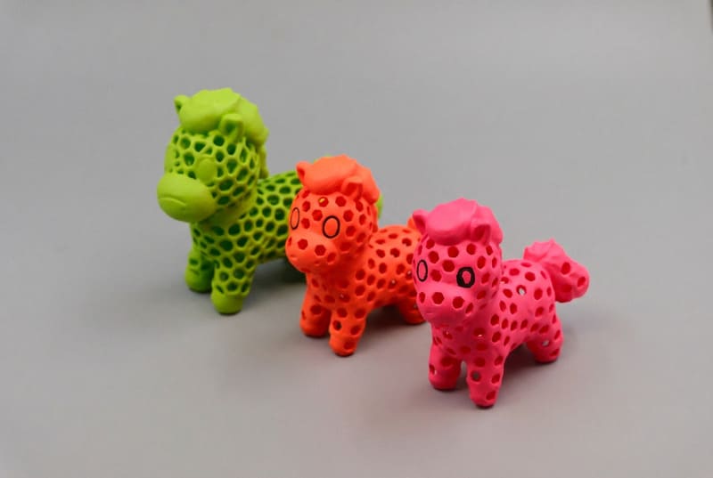 3D printed elastomer toys